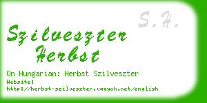 szilveszter herbst business card